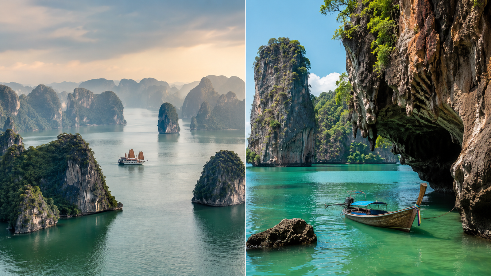 Ha Long Bay vs Phang Nga Bay