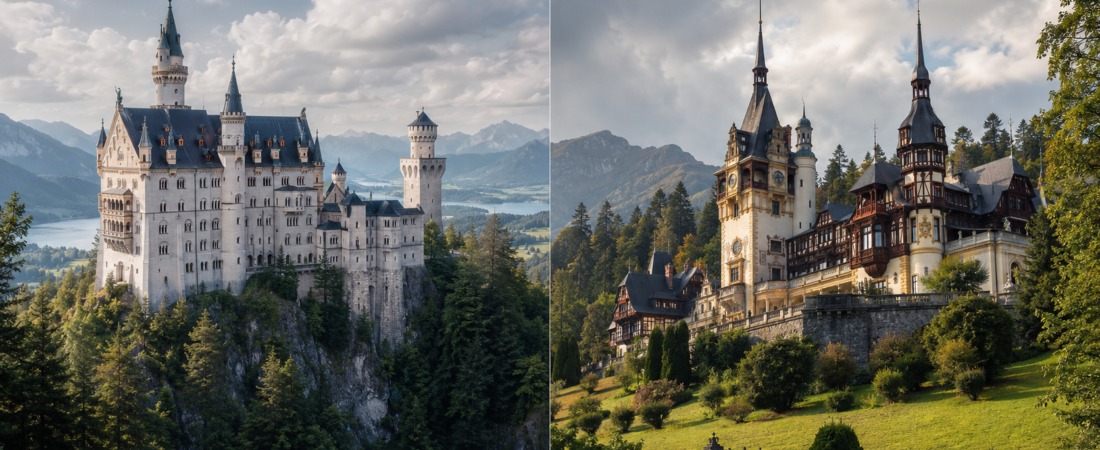 Neuschwanstein Castle vs Peleș Castle