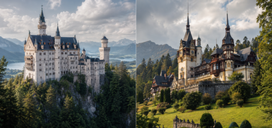 Neuschwanstein and Peleș