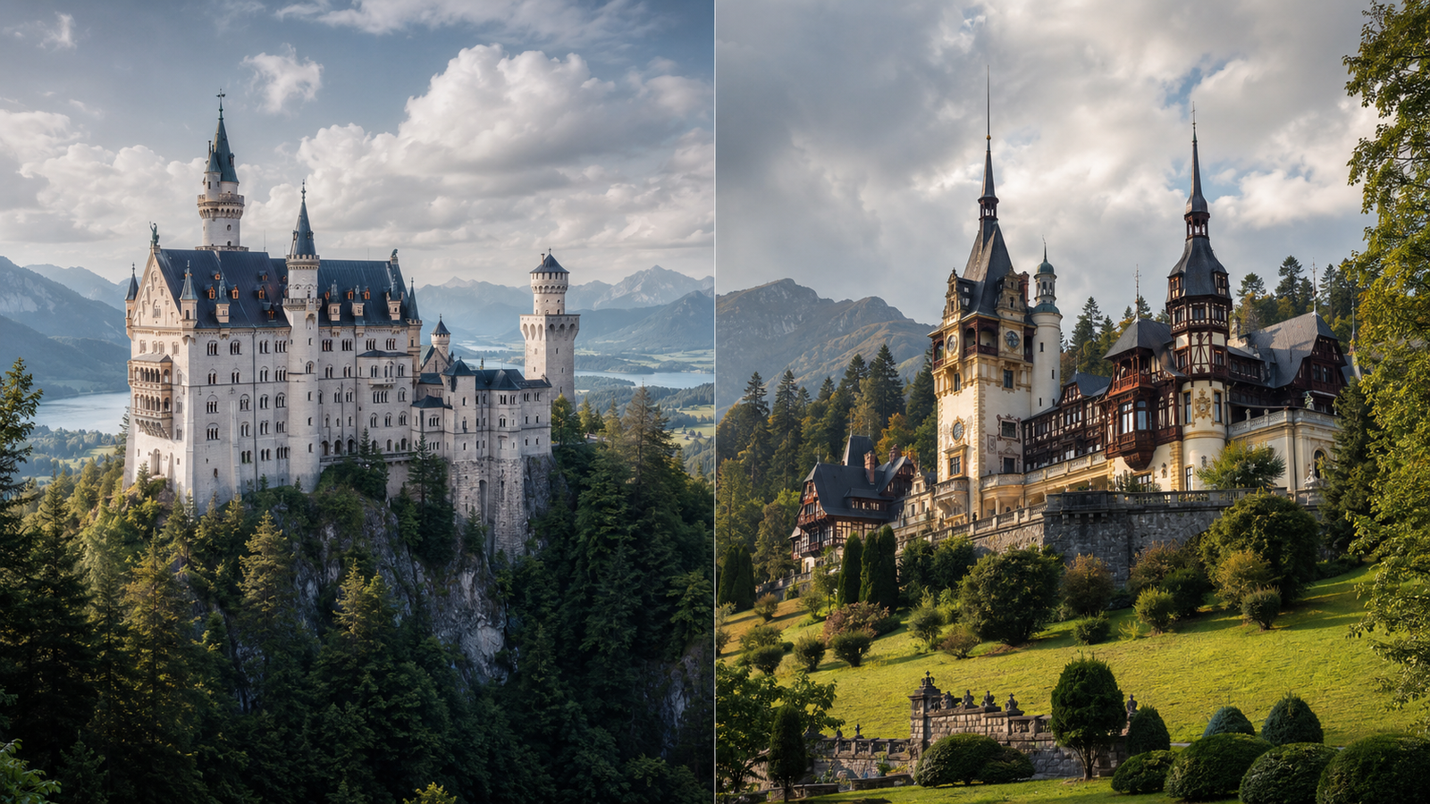 Neuschwanstein Castle vs Peleș Castle