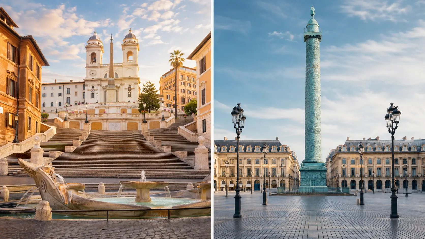 Piazza di Spagna vs Place Vendôme
