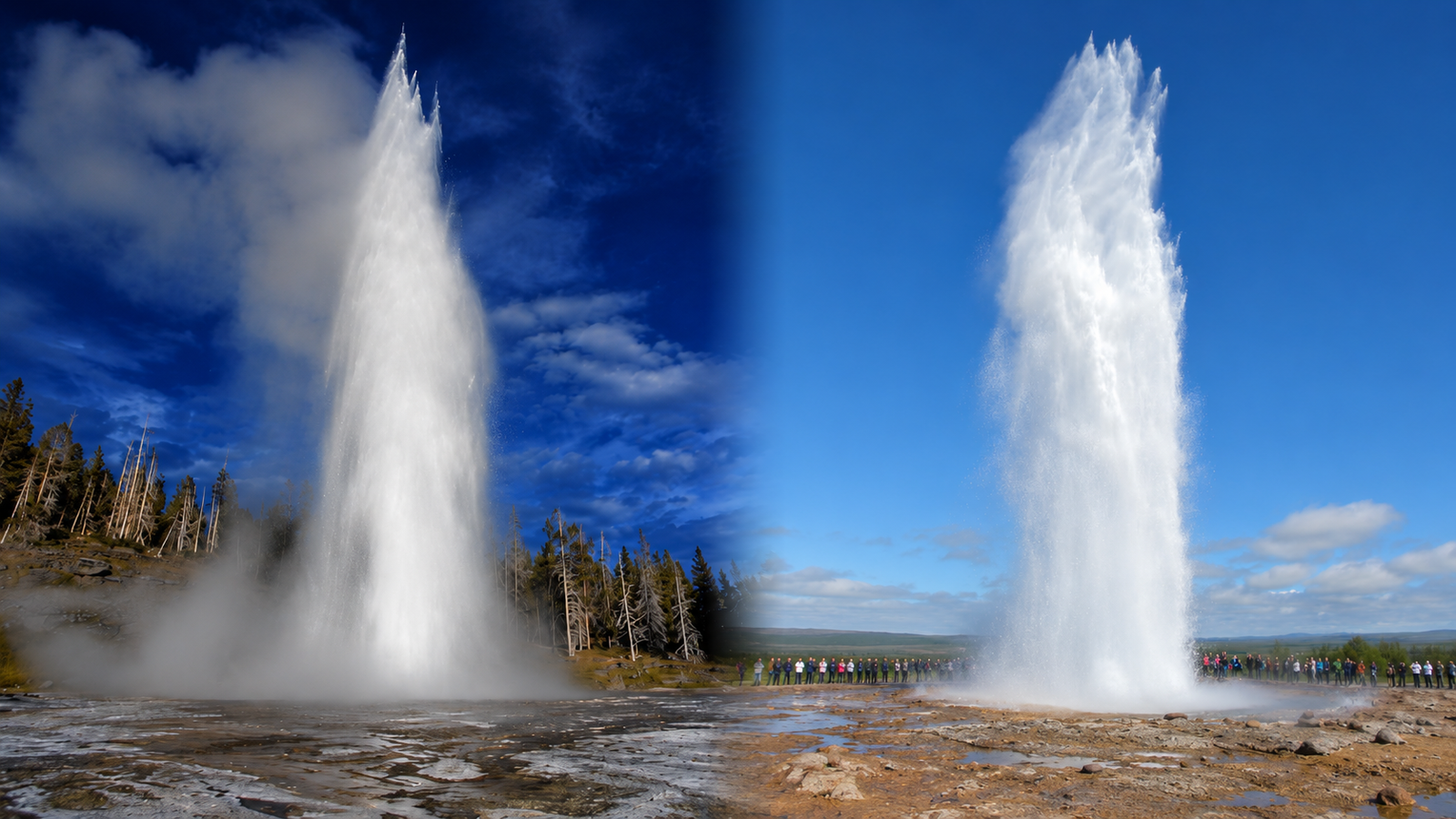 Grand Geyser vs Strokkur