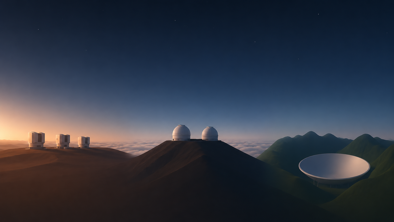 Paranal vs Keck vs FAST Observatories