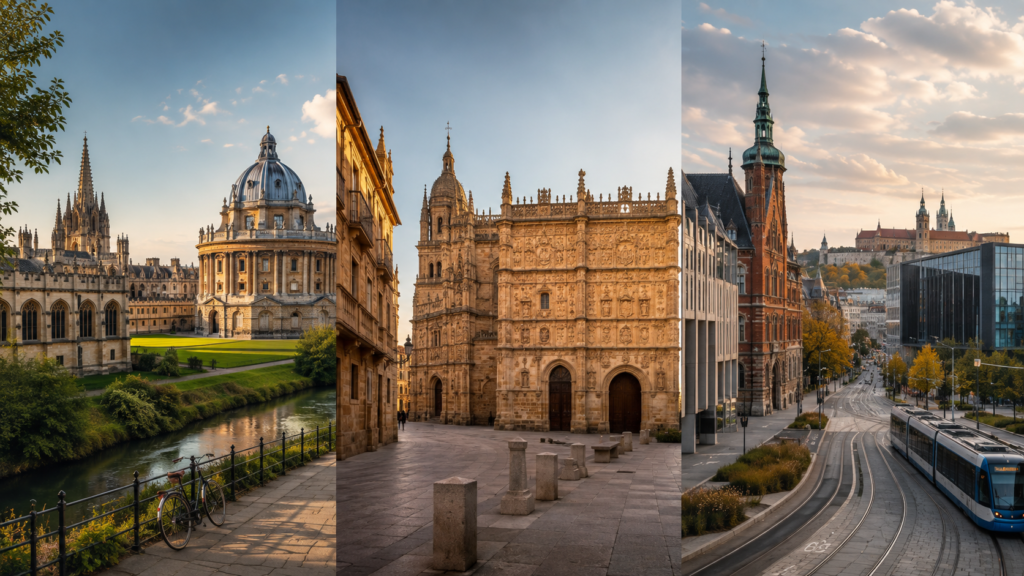 Oxford, Salamanca and Jagiellonian universities