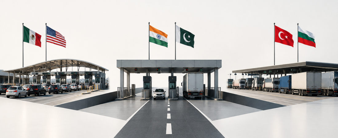 San Ysidro–El Chaparral, Attari–Wagah and Kapıkule–Kapitan Andreevo