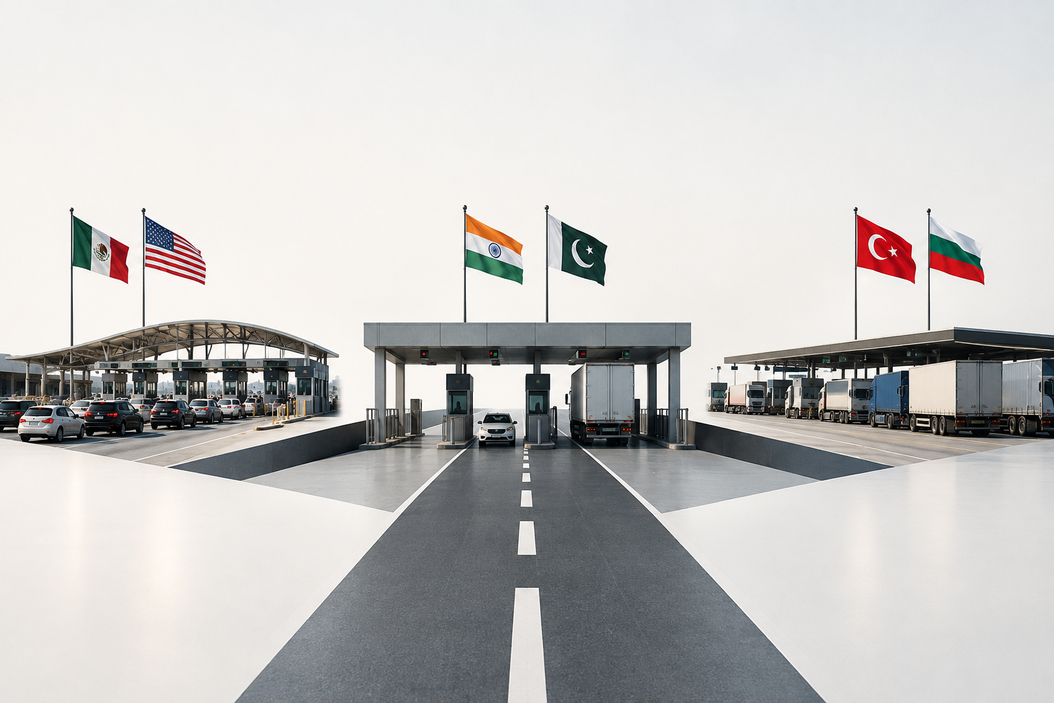 San Ysidro–El Chaparral, Attari–Wagah and Kapıkule–Kapitan Andreevo