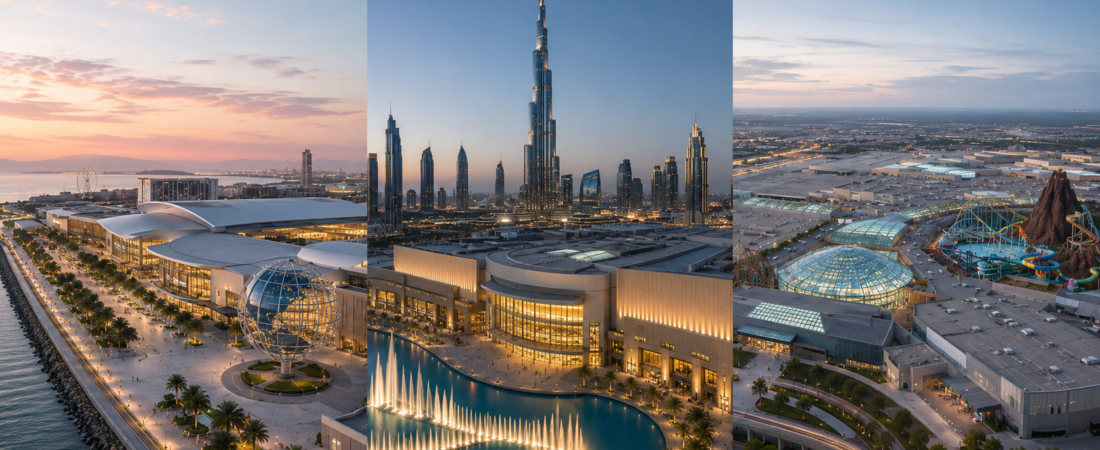 SM Mall of Asia, Dubai Mall and West Edmonton Mall