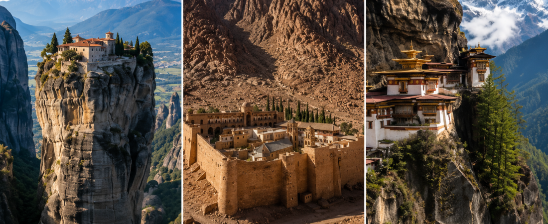 Meteora, Saint Catherine’s Monastery, and Paro Taktsang