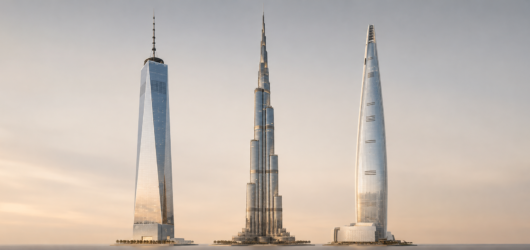 One World Trade Center, Lotte World Tower and Burj Khalifa