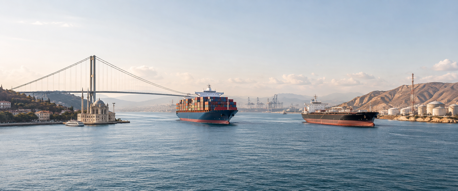 Bosphorus, Taiwan Strait and Strait of Hormuz