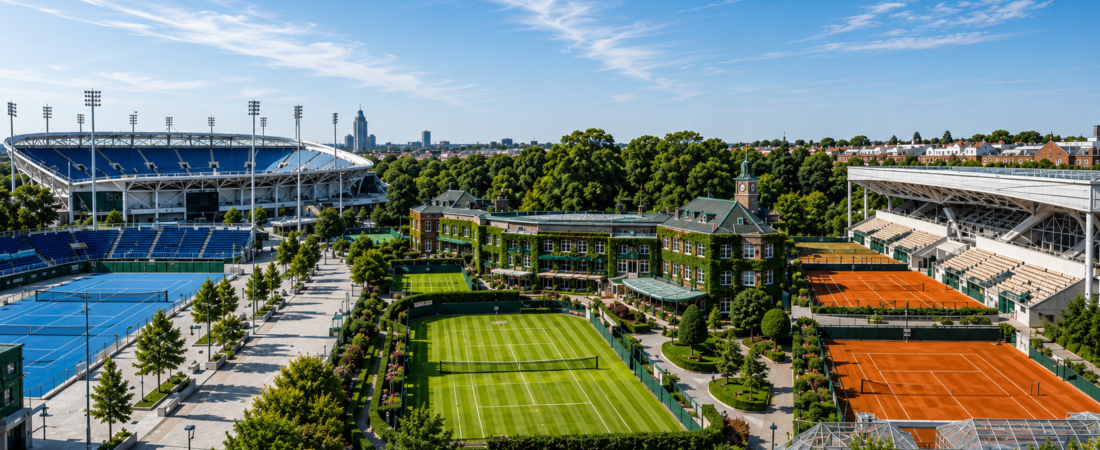 Grand Slam Grounds in New York, London and Paris