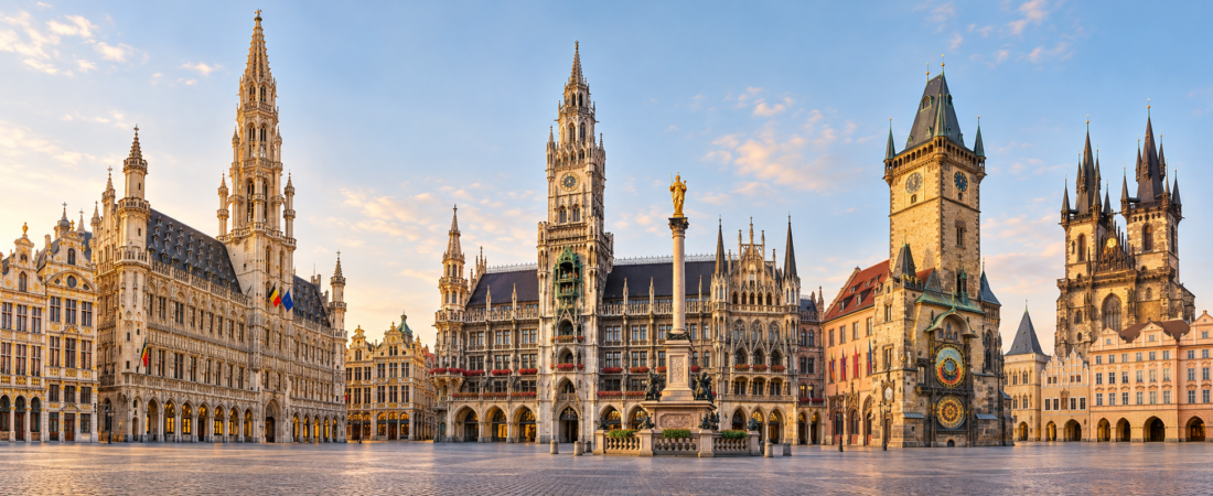 Grand Place (Bruxelles) vs Marienplatz (Munich) vs Prague Old Town Square