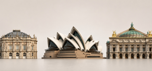 Margravial Opera House, Palais Garnier and Sydney Opera House
